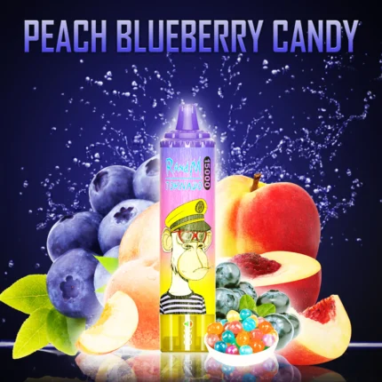 RandM Tornado 15000 – Peach Blueberry Candy